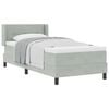 vidaXL Boxspringbed met hoofdeinde Lichtgrijs 200 x 80 cm Fluweel