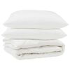 vidaXL Dekbed met kussen 3 pcs Wit Microfibre