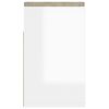 vidaXL Schoenenbank met kussen 104x30x49 cm bewerkt hout hoogglans wit
