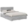 vidaXL Bedframe met lade Grijs Sonoma 140 x 200 cm Bewerkt hout