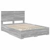 vidaXL Bedframe met hoofdeinde Grijs Sonoma 150 x 200 cm Bewerkt hout