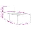 vidaXL Bedframe met hoofdeinde Bruin Eiken 90 x 190 cm Bewerkt hout