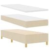 vidaXL Boxspring bed met matras met hoofdeinde Cr&egrave;me 80 x 200 cm Stof