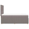 vidaXL Boxspring met matras stof taupe 100x200 cm