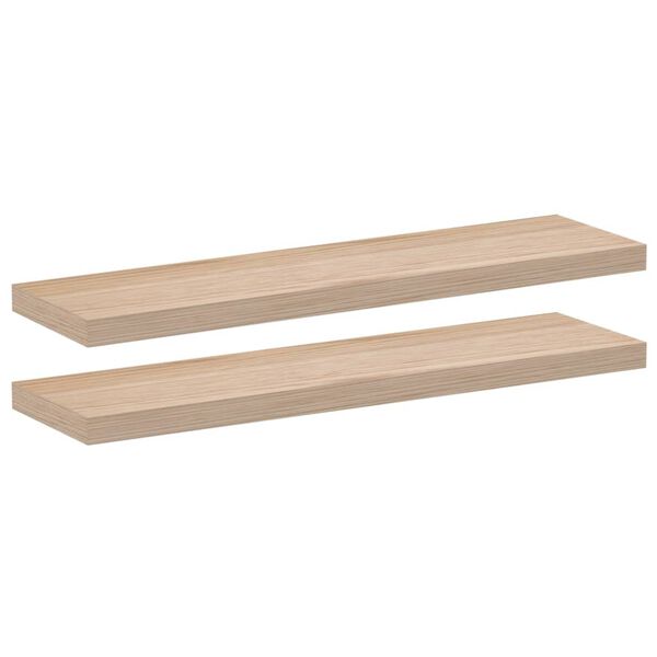 vidaXL Wandschapppen 2 st 90x23,5x4 cm bewerkt hout