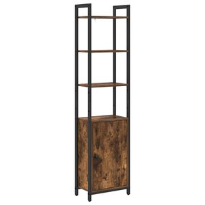 vidaXL Boekenkast 6-laags 40 x 24 x 161 cm Bewerkt hout Gerookt eiken