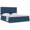 vidaXL Opslag bed met matras met matras Blauw 160 x 200 cm Polyester