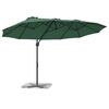 vidaXL Parasol Groen 372 x 198 x 243 cm Polyester en Aluminium