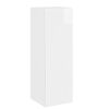 vidaXL Wand Gemonteerde Badkamerkast Hoogglans Wit 33 x 34,5 x 100 cm