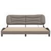 vidaXL Bedframe met LED zonder matras "Hvar" 200x200 cm stof taupe