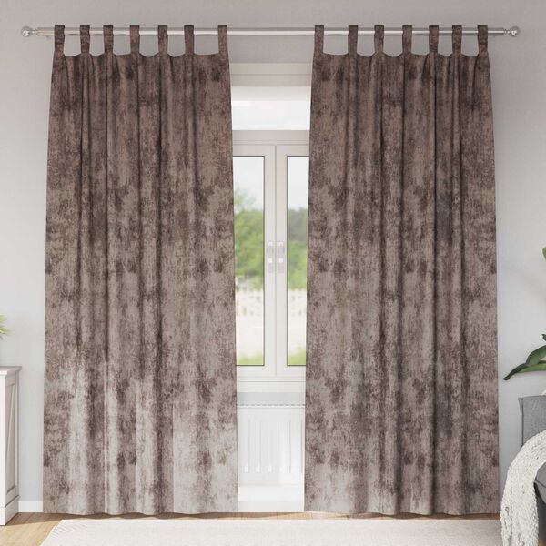 vidaXL Velvet Gordijnen 2 pcs Cappuccino 225 x 140 cm Fluweel