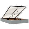 vidaXL Ottoman bed met matras en LED's 140x200cm stof lichtgrijs