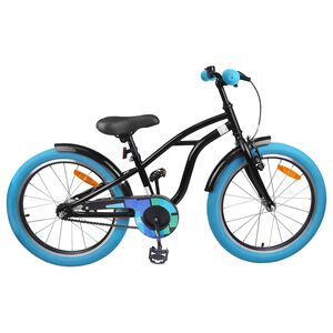vidaXL Kinderfiets 18 Inch voor 5-7 jaar Zwart