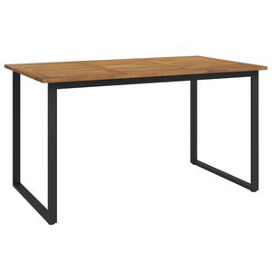 vidaXL Tuintafel met U-vormige poten 140x80x75 cm massief acaciahout