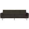 vidaXL Slaapbank 2-zits stof donkerbruin