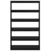 vidaXL Boekenkast/kamerscherm 100x30x167,5 cm massief grenenhout zwart