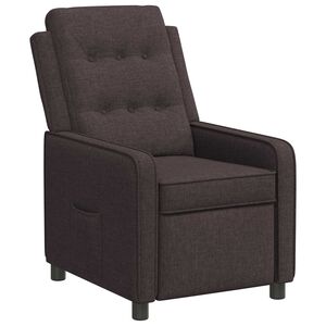 vidaXL Ligstoel Donkerbruin 65 x 93 x 102 cm Stof