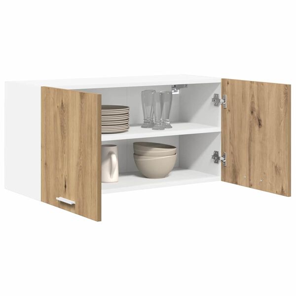 vidaXL Hangkast met opslag Artisan Eiken 80 x 31 x 40 cm Bewerkt hout