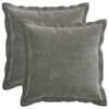 vidaXL Kussensloop 2 st HOUTEN Donkergrijs 30 x 30 cm Chenille Stof
