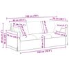 vidaXL Bank 2 pcs Wijnrood 198 x 78 x 80 cm Fluweel