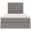 vidaXL Opbergbed met LED met matras Taupe 120 x 190 cm Polyester