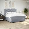 vidaXL Boxspring met matras stof lichtgrijs 180x200 cm