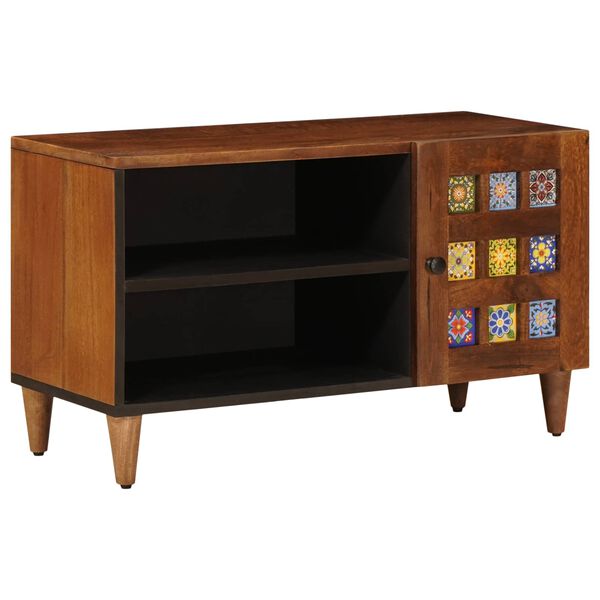vidaXL TV-kast Walnotenhout 80 x 33 x 46 cm Massief Mango Hout