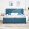 vidaXL Boxspringbed met matras met LED Blauw 200 x 200 cm Fluweel