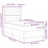 vidaXL Boxspringbed met matras met hoofdeinde Grijs 90 x 190 cm Stof