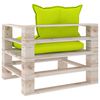 vidaXL 5-delige Loungeset met kussens pallet grenenhout