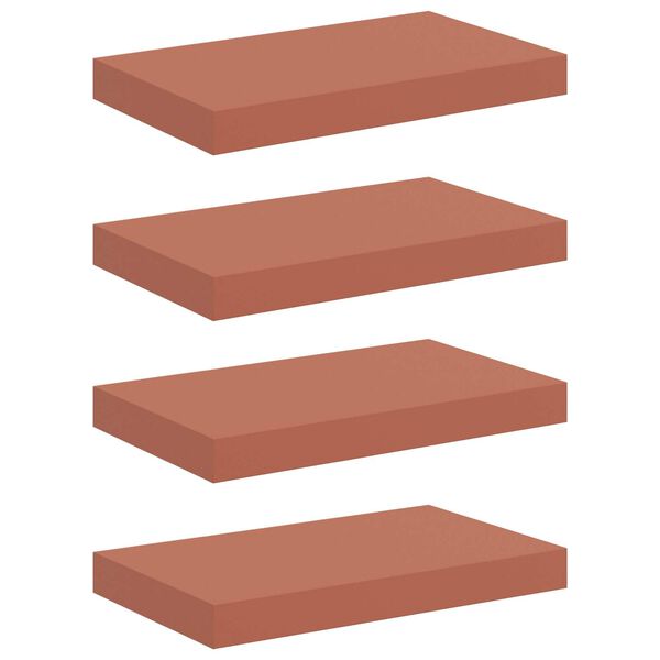 vidaXL Wandplank met opslag 4 pcs Rood 40 x 23,5 x 4 cm Bewerkt hout