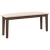 vidaXL Bank 110 cm massief hout rubber bruin