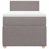 vidaXL Boxspring met matras stof taupe 100x200 cm