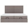 vidaXL Ottoman bed met matrassen 160x200cm stof taupe