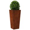 vidaXL Plantenbak 35x35x75 cm weervast staal