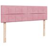 vidaXL Ottoman bed met matras en LED's 160x200cm fluweel roze