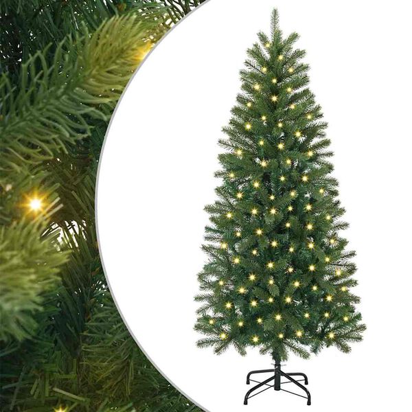 vidaXL Kunstkerstboom met 150 LED met standaard Groen 120 cm PE en PVC