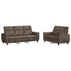 vidaXL Bankstel 2 pcs Donkergrijs Nep Suede Leer