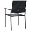 vidaXL Tuinstoelen 4 st 54x62,5x89 cm poly rattan zwart