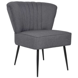 vidaXL Cocktailstoel stof donkergrijs