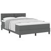 vidaXL Boxspringbed met matras Donkergrijs 160 x 200 cm Stof