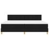 vidaXL LED Box Spring Bed met matras met LED Zwart 200 x 200 cm Stof