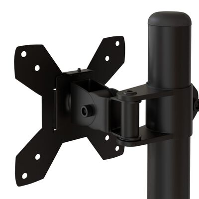 vidaXL Monitorstandaard dubbel VESA 75/100 mm staal zwart