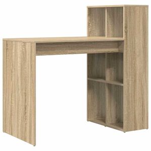 vidaXL Bureau met plank Sonoma Eiken 108 x 55 x 103.5 cm Bewerkt hout