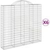 vidaXL Schanskorven 6 st gewelfd 200x50x180/200 cm ijzer
