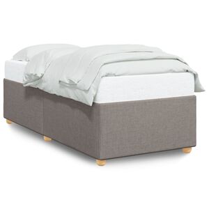 vidaXL Bedframe zonder matras 100x200 cm stof taupe