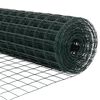 vidaXL Hek met Paal Groen 0,4 x 50 m Staal en PVC