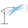 vidaXL Parasol met stalen paal 290x290x238 cm blauw