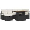 vidaXL Tuin Sofa Set 7 st Zwart poly rattan