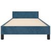 vidaXL Bedframe zonder matras 100x200 cm fluweel donkerblauw